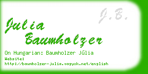 julia baumholzer business card